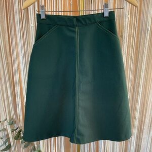 Vintage Cadette Girl Scout Green Skirt with pockets size 10